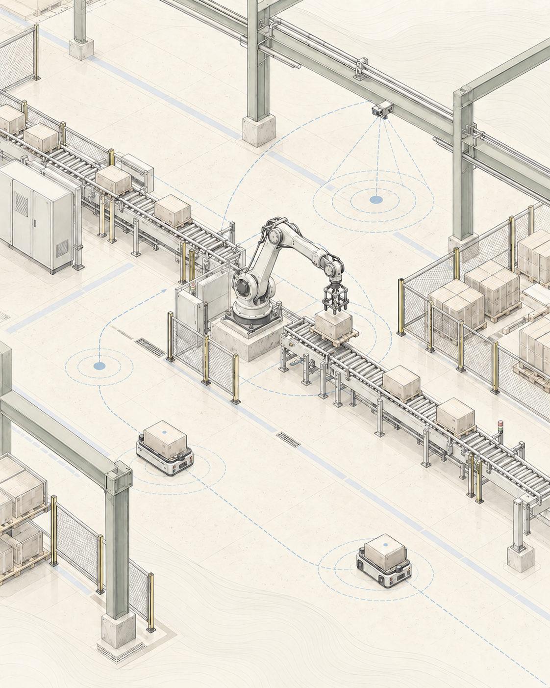 Aplicação de IA e robótica da Convex em Percepção e coordenação industrial